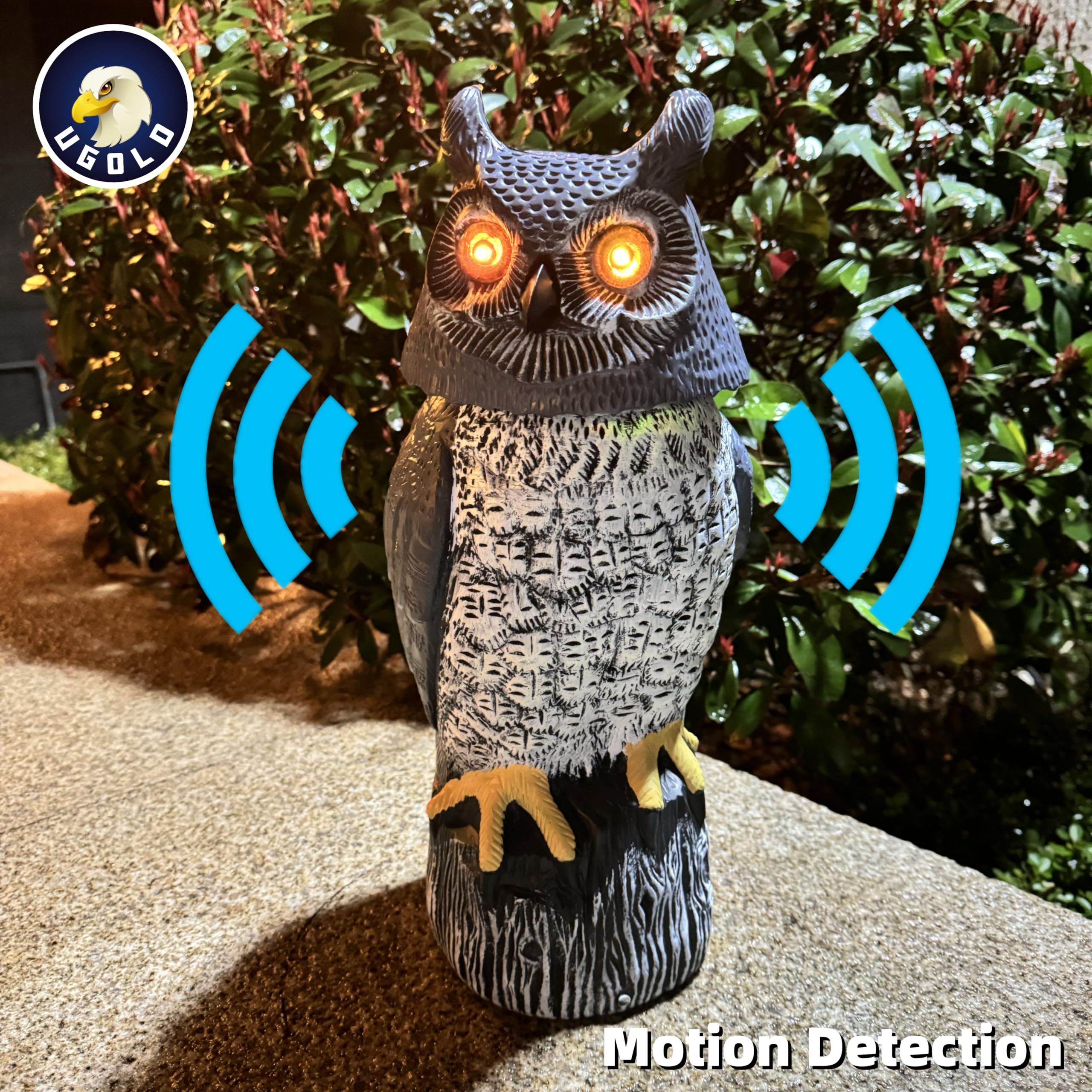 Ugold solar owl waterproof shell designed to withstand rain and weather