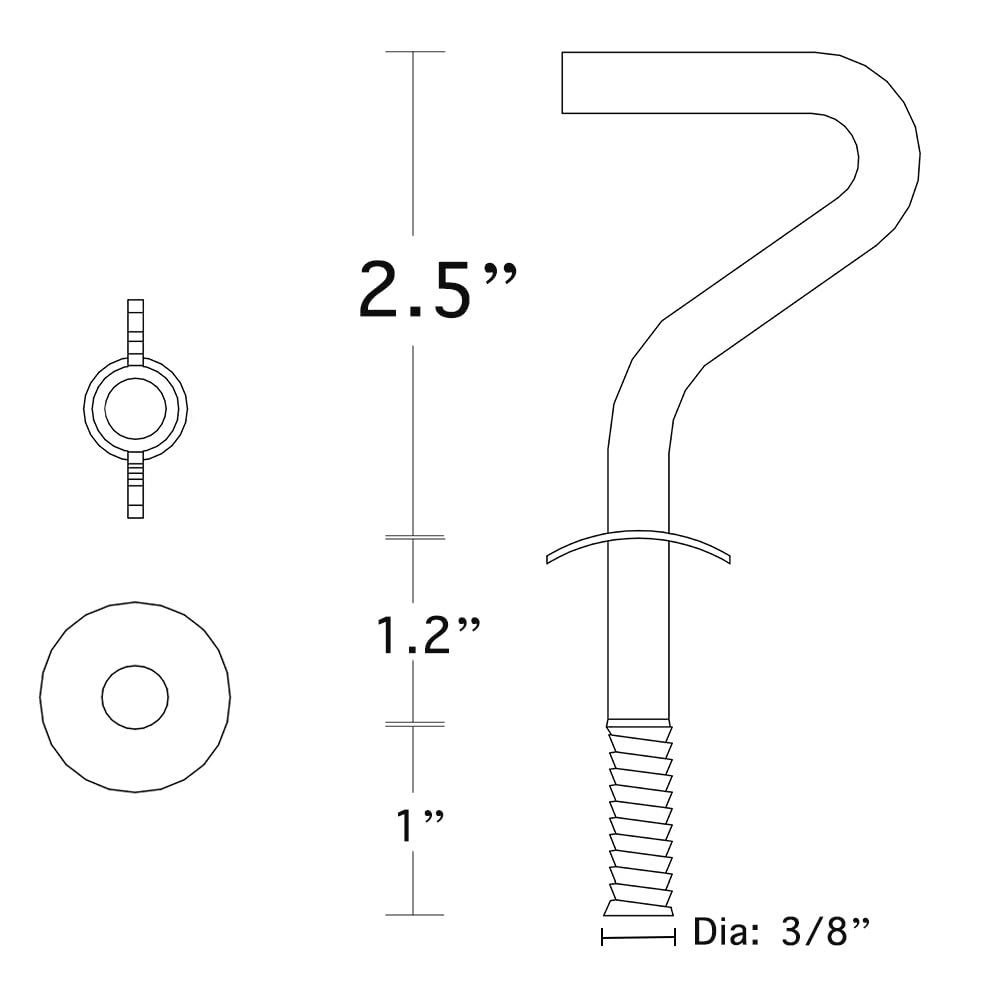Ugotfeels zinc hook fits 1-1/4 to 2 inch posts for secure outdoor lounging