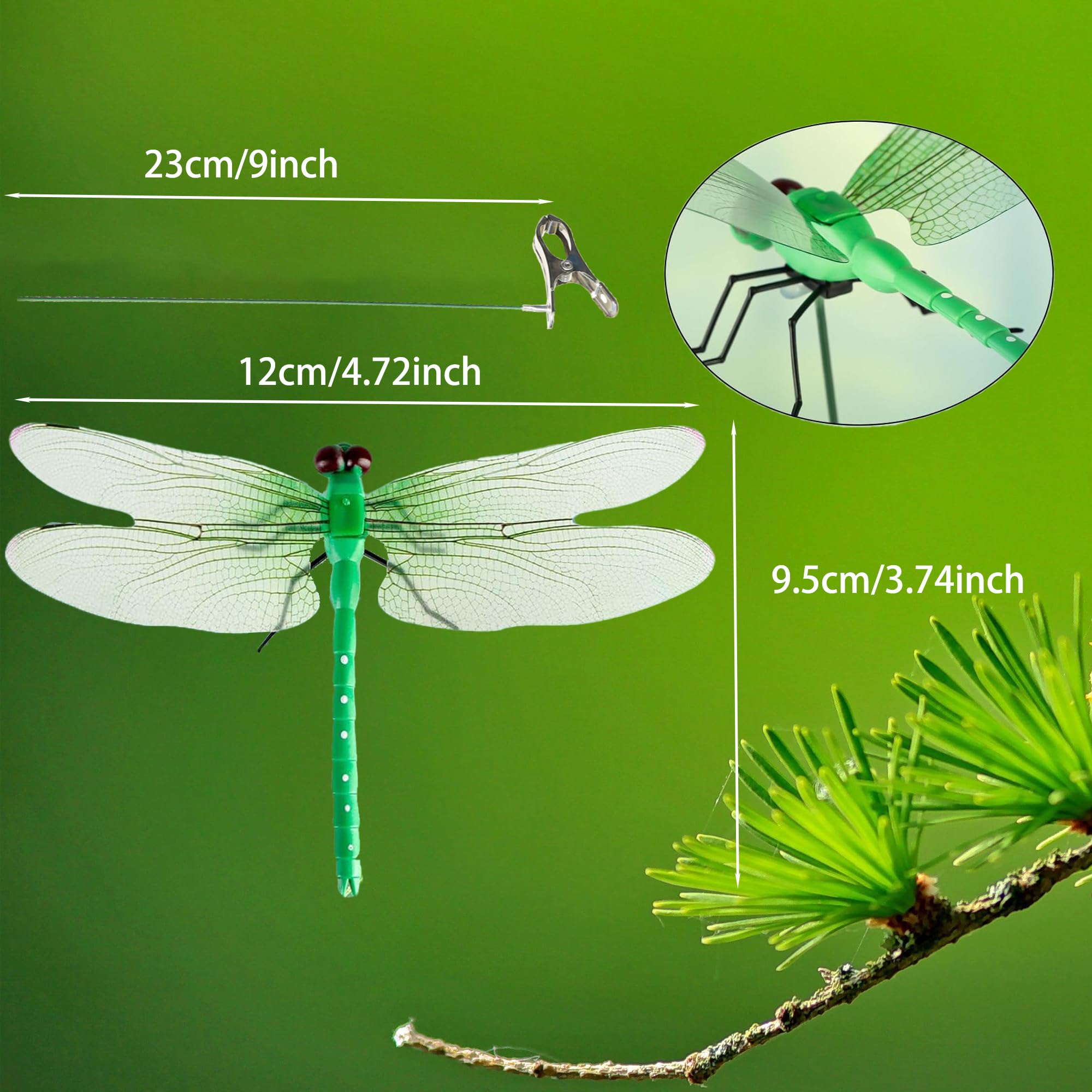 UGpine dragonfly wing clip in red adds balcony charm