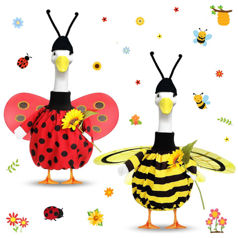 UGRASEA Ladybug Goose Wings add bright, whimsical charm to outdoor garden displays.