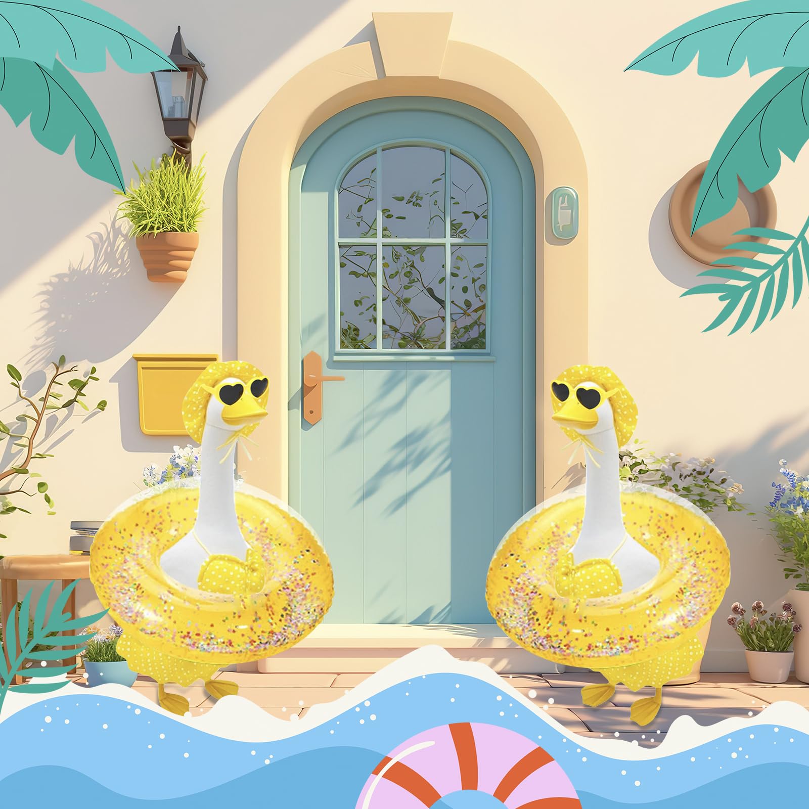 UGRASEA porch goose outfit swim-23inch-fit suits a standard 23-inch goose statue.