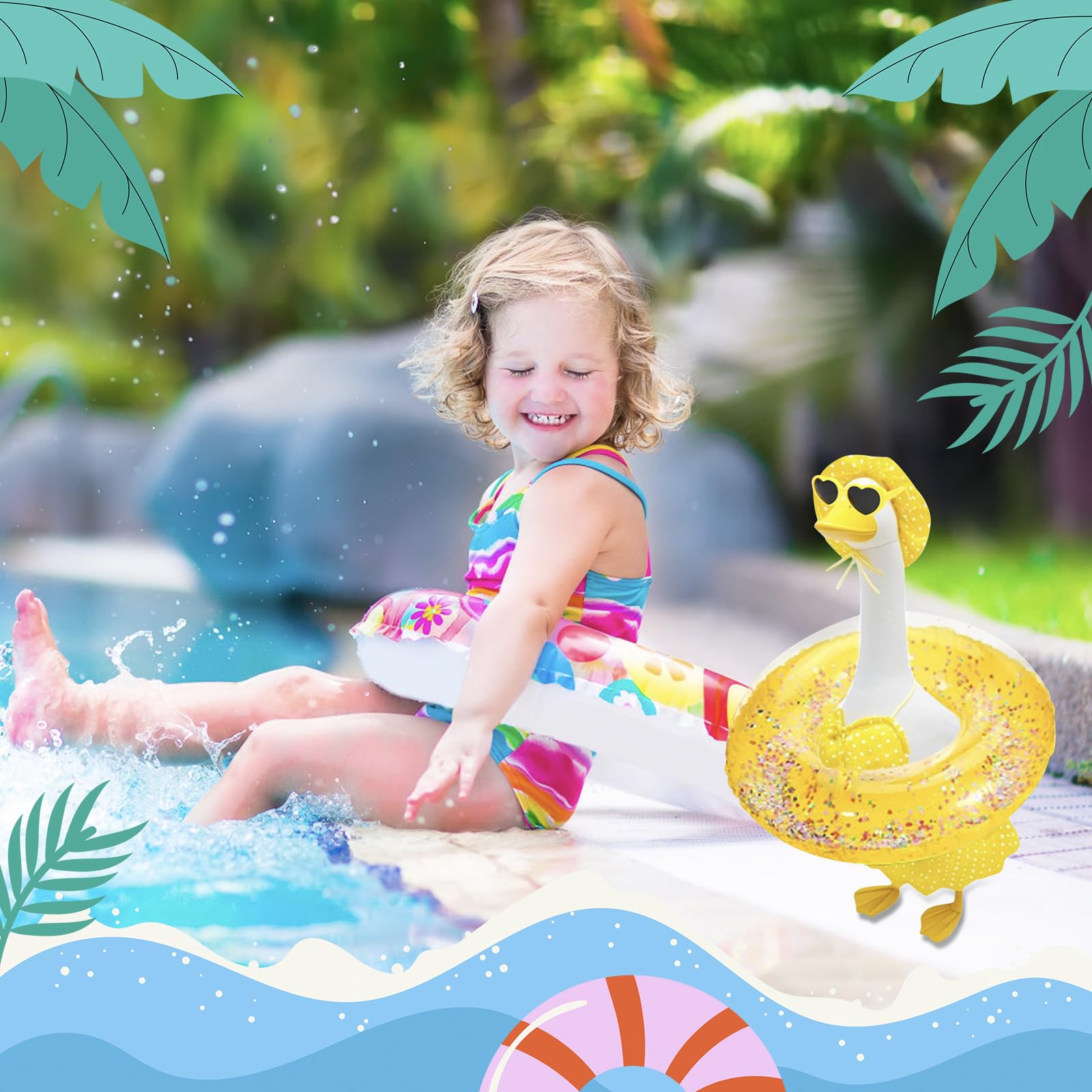 UGRASEA porch goose outfit swim sequin ring adds shimmer for poolside parties.
