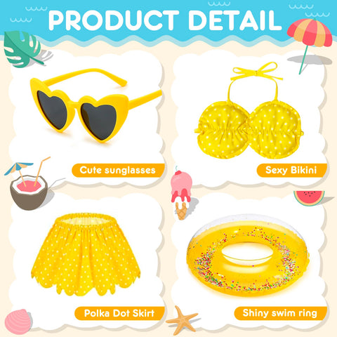 UGRASEA porch goose outfit swim sunglasses give charming, beachy vibe for outdoor displays.