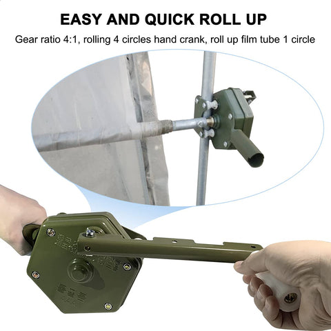 UYGALAXY hand-crank winch closeup demonstrates precise operation
