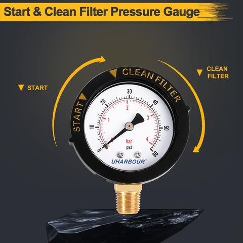 Uharbour brass-wetted parts gauge delivering durable, accurate readings.