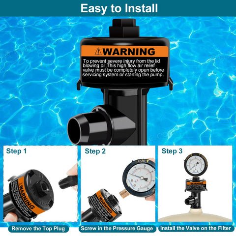Uharbour durable, corrosion-resistant valve built to withstand pool chemicals.