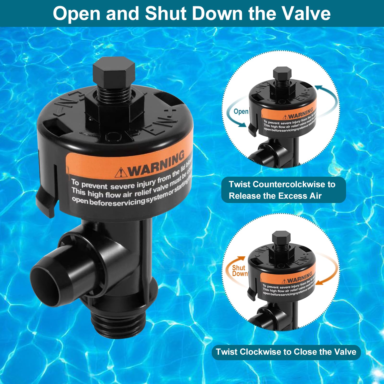 Uharbour compact valve enabling easy air release and maintenance.