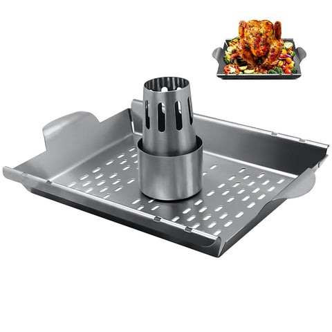 UHEGDRR beer-can chicken holder vertical stand for even roasting and stability.