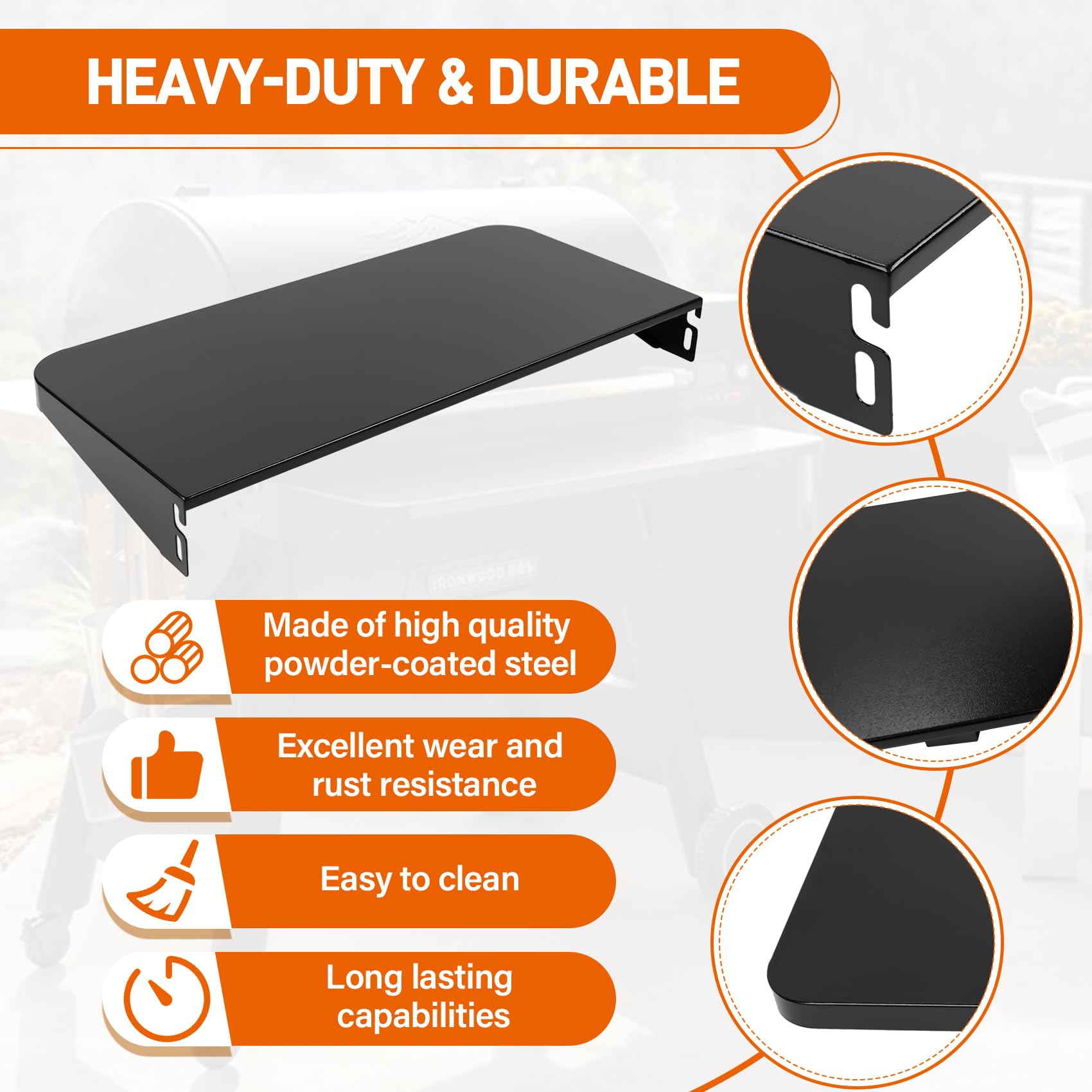 UHEGDRR folding shelf for Eastwood 22 adds portable prep surface