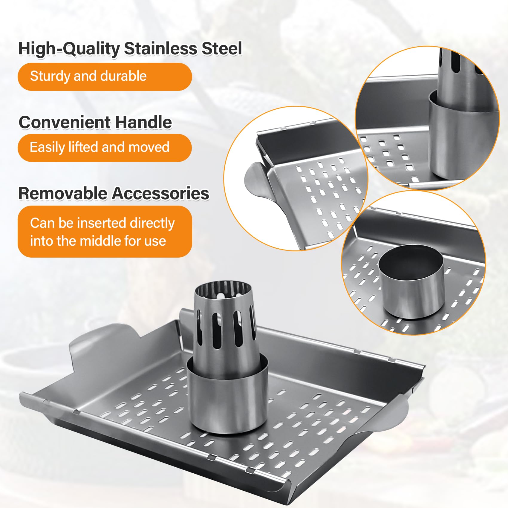 UHEGDRR multi-purpose chicken roaster for grill, smoker, or oven.