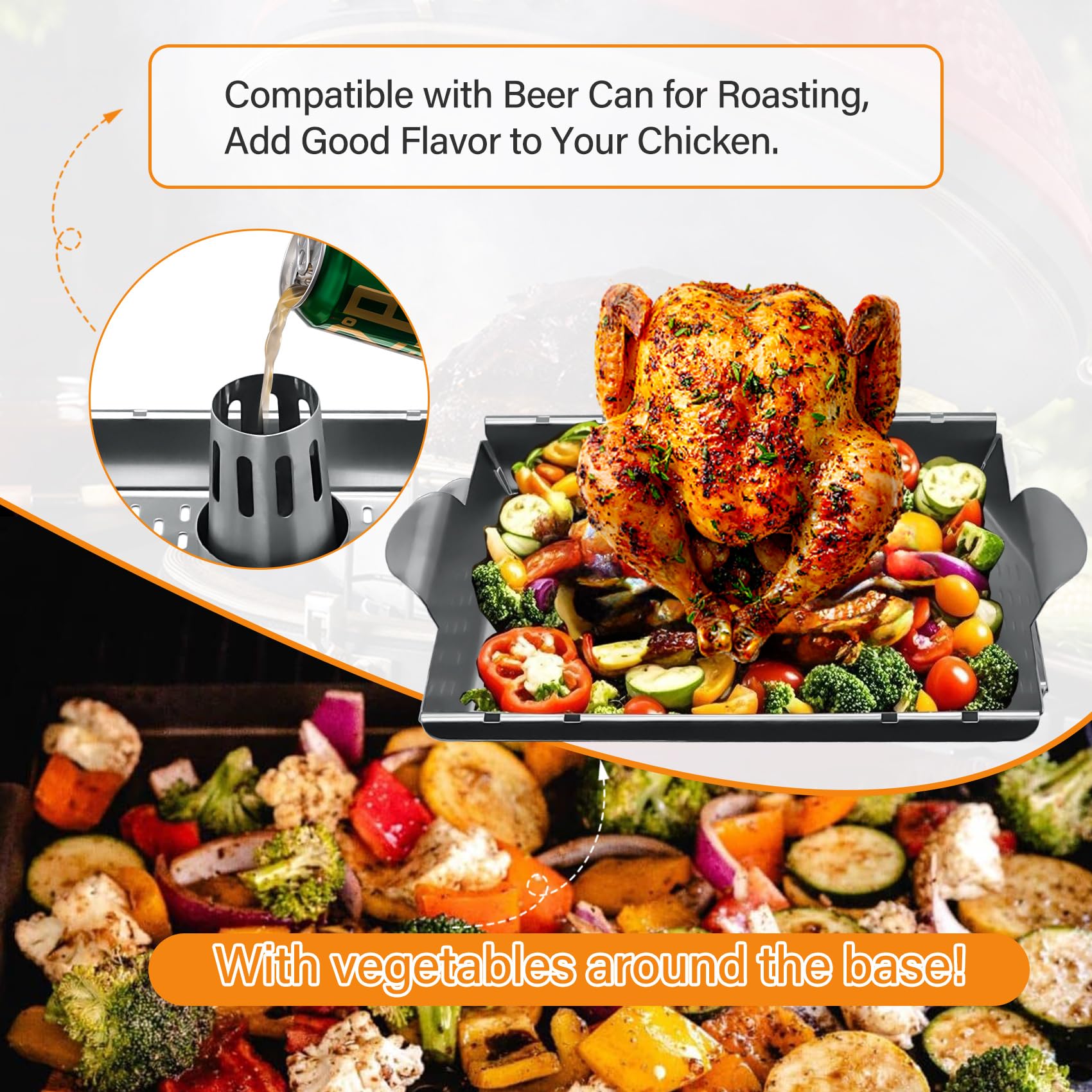 UHEGDRR vertical roaster with handle for easy lifting and transport.