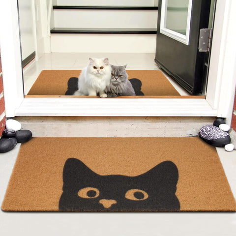 Close-up of UINI cat pattern on the mat for visual appeal.