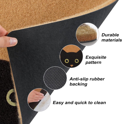 UINI cat door mat suitable for outdoor and indoor use at the front door.