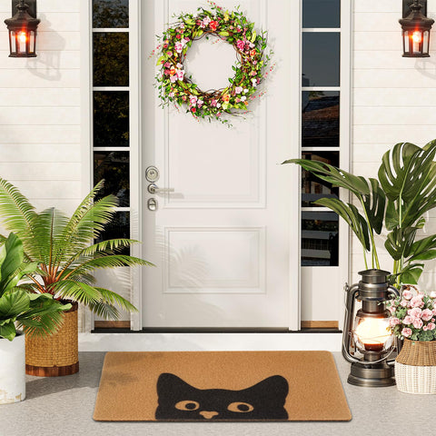 UINI indoor-outdoor mat at an entry to protect floors while decorating.