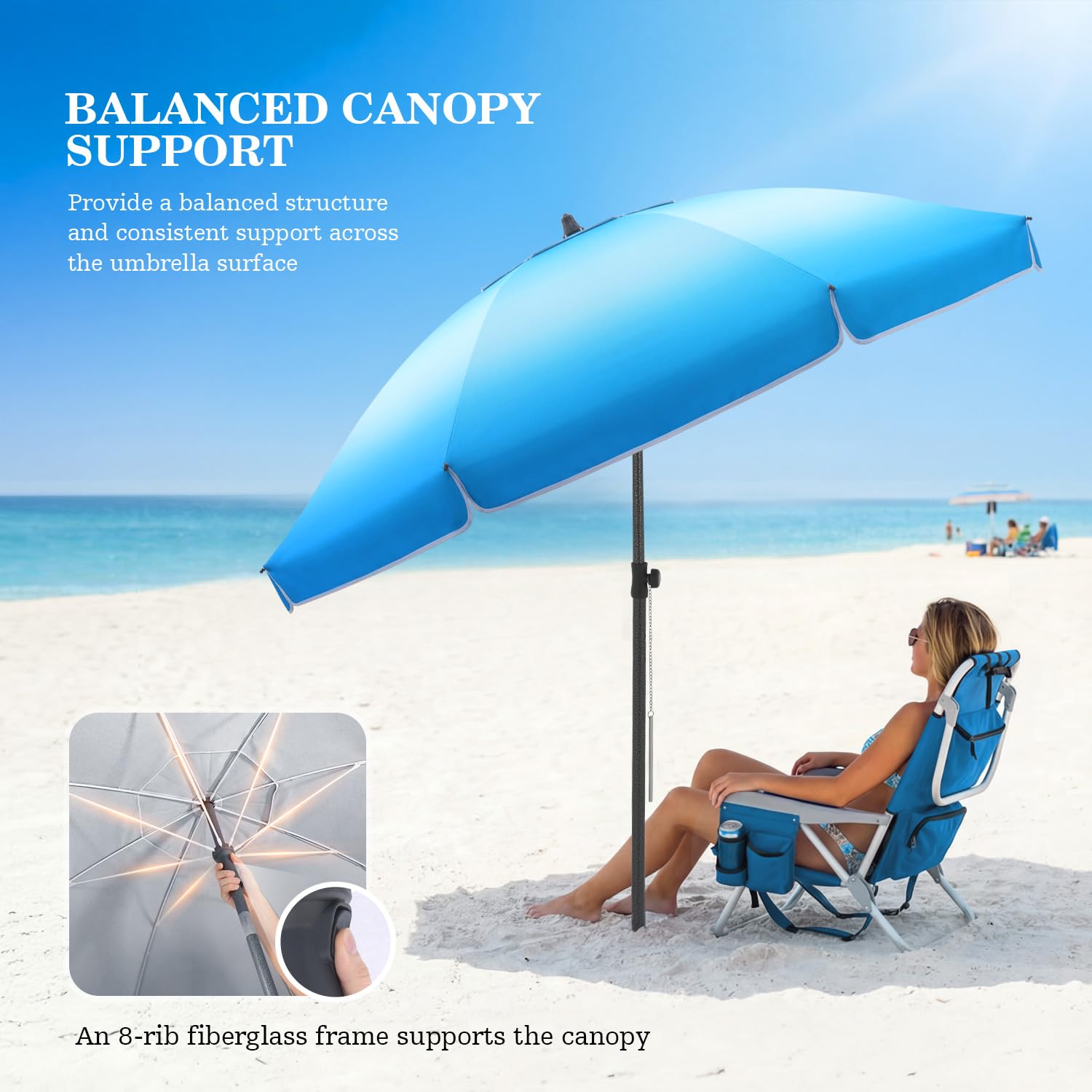 UIRWAY's built-in air vent improves airflow to reduce canopy lift.