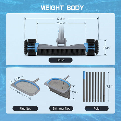 UIRWAY 13-inch deep leaf skimmer nets large debris quickly