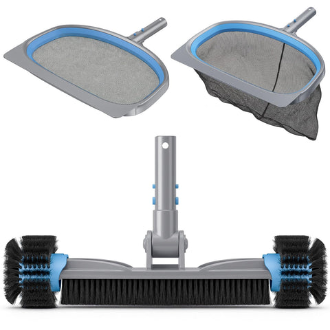 UIRWAY deep leaf skimmer net for quick debris removal in pools