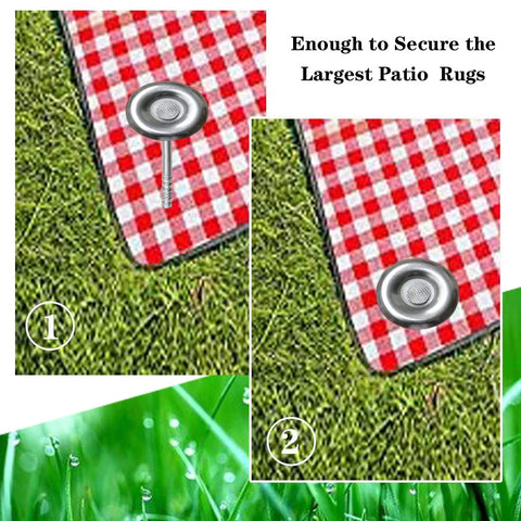 Uitose outdoor rug securing stake ideal for tents and RV mats at campsites