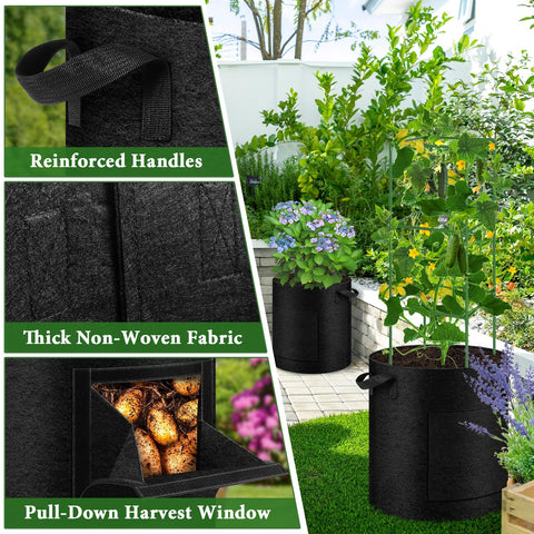 UJG bags feature two handles for easy relocation around the garden