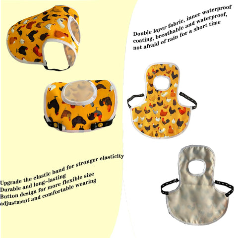 UKJENT chicken apron saddle with adjustable straps for secure fit.