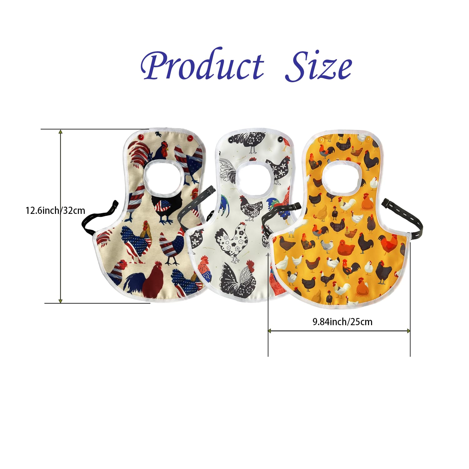 UKJENT chicken apron saddle lightweight cotton for breathable comfort.