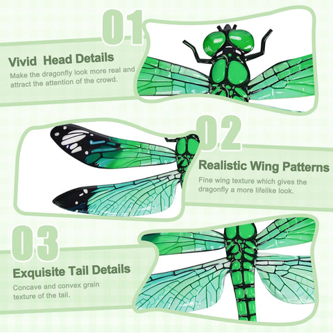 ULENDIS dragonfly wall art gradient colors add dynamic garden mood