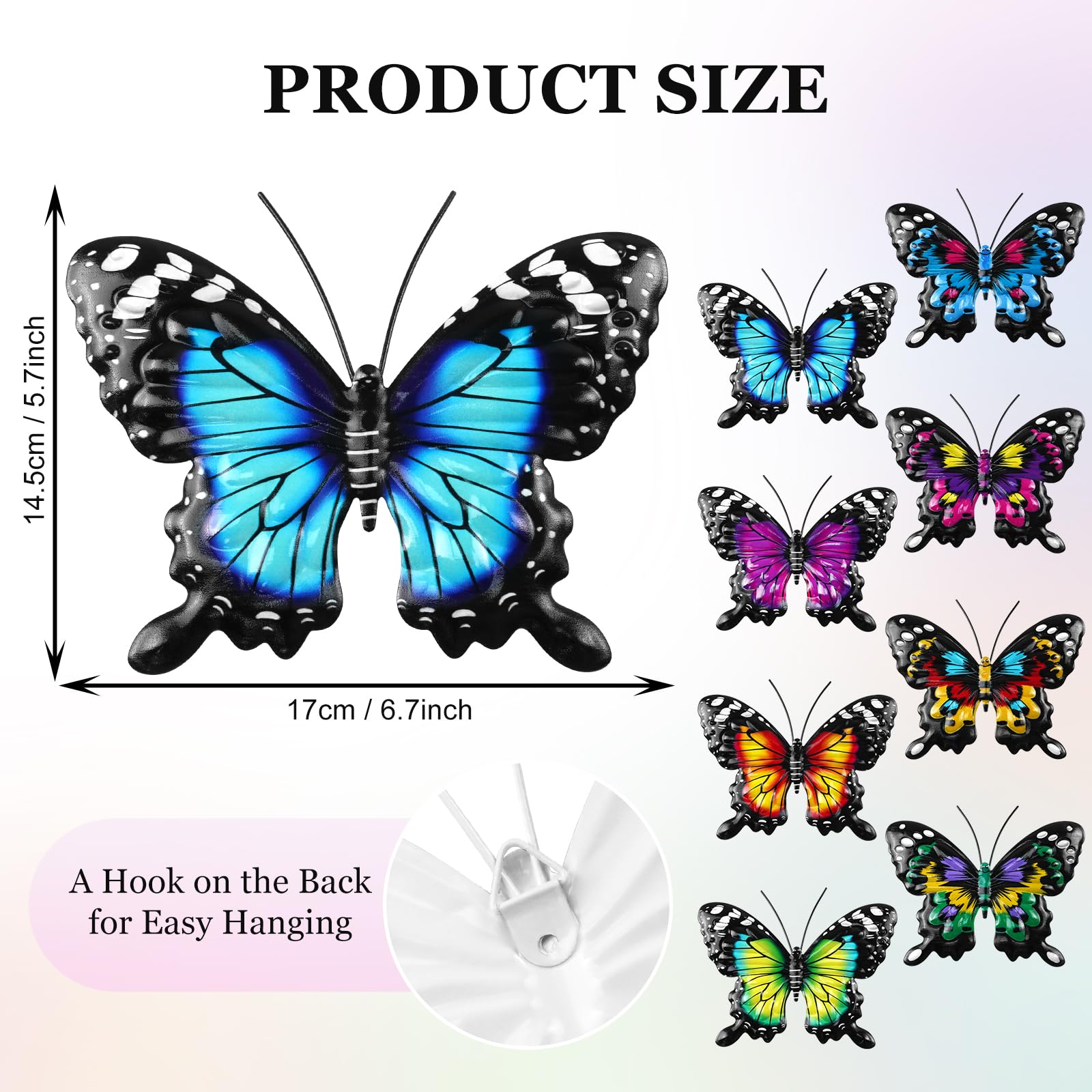 ULENDIS eight-pack butterfly wall decor enhances indoor walls with a lifelike three-dimensional look.