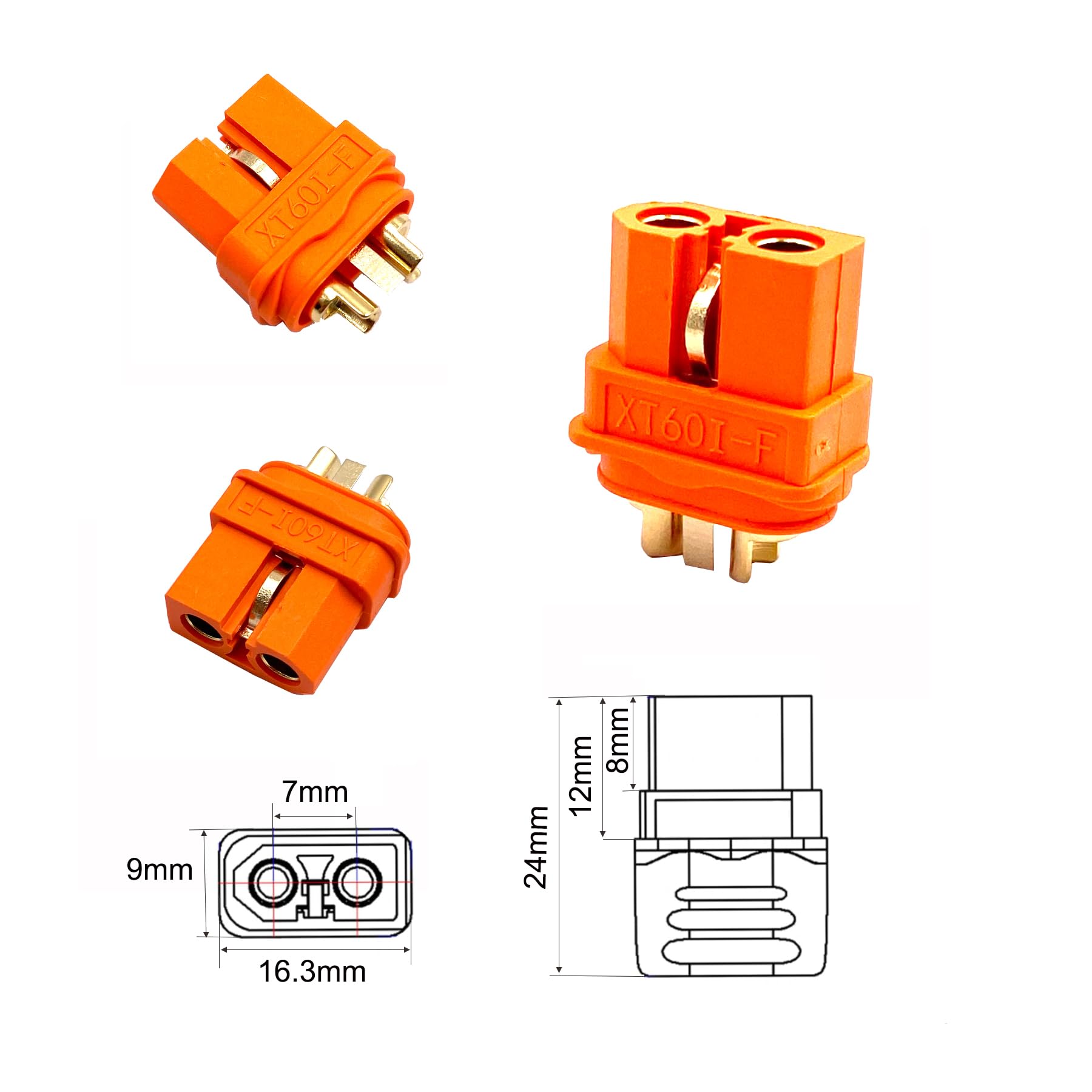 Ulifebet XT60i-F plug with sheath housing designed for quick soldering