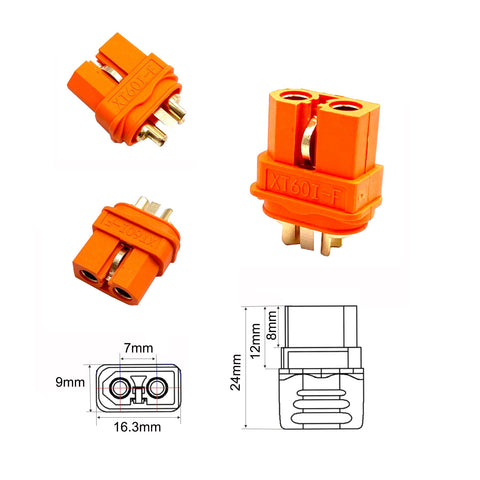 Ulifebet XT60i-F plug with sheath housing designed for quick soldering