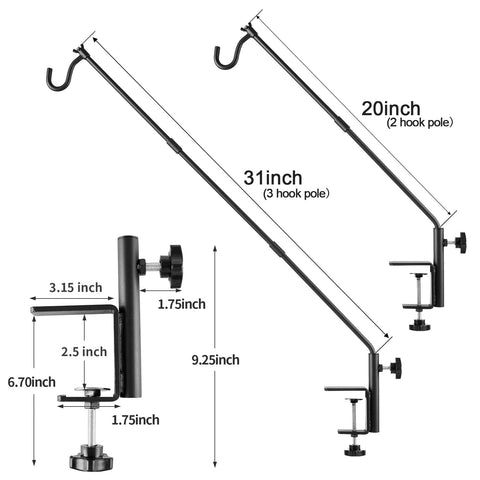 ULIOK solid steel deck hanger keeps lanterns and wind chimes secure.