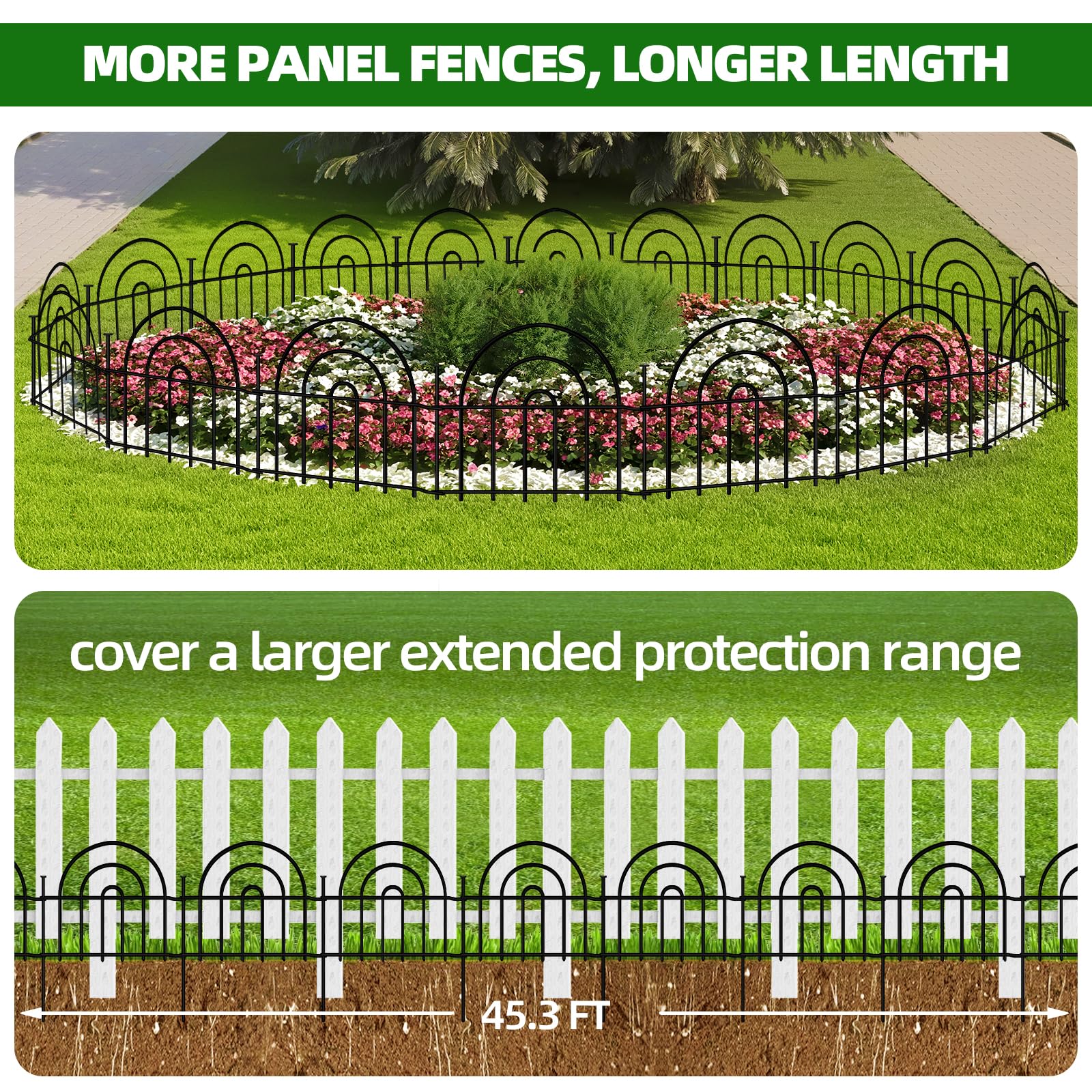 ULIOK arched border design fence enhances garden appeal and boundaries