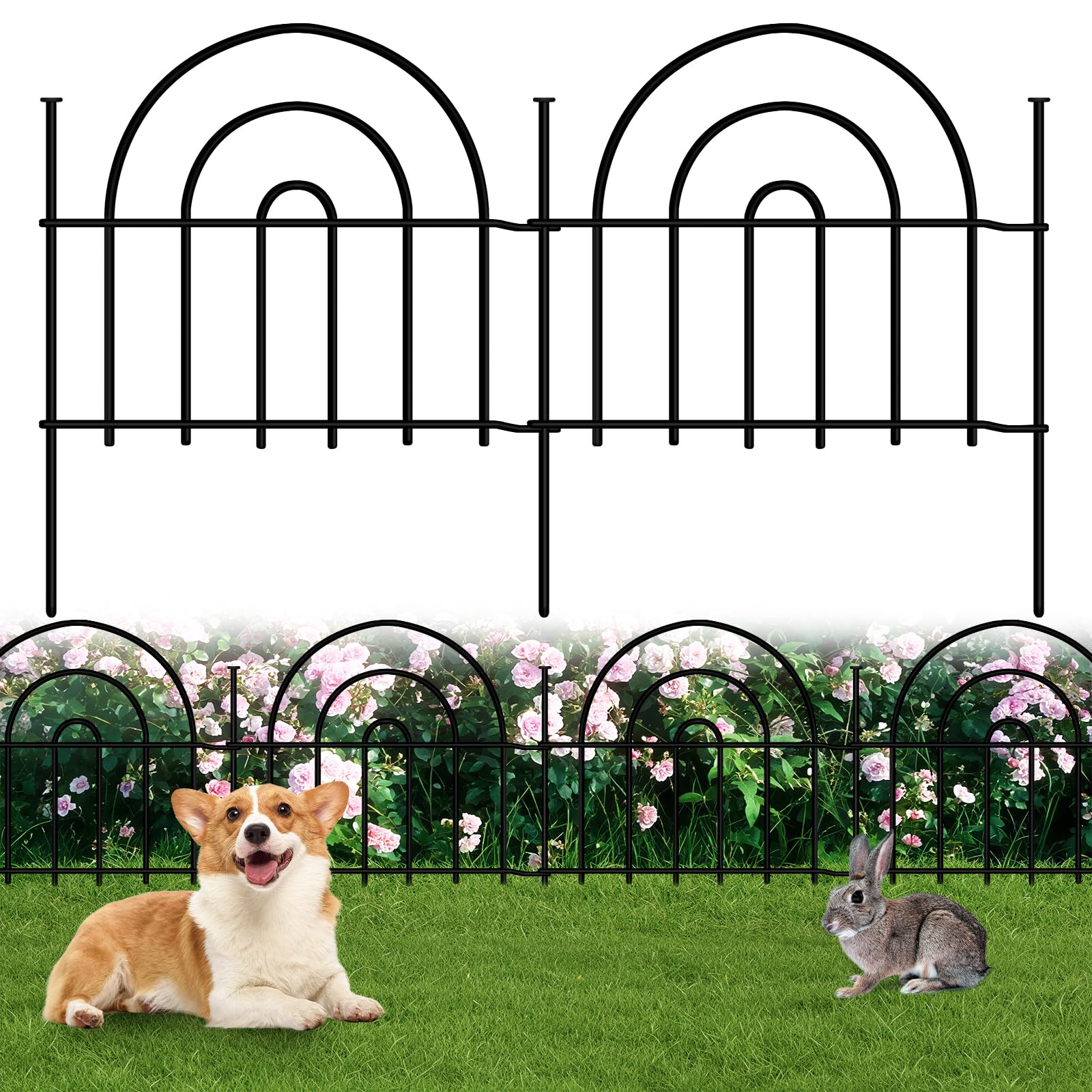 ULIOK decorative garden fence 32 panels border for elegant yard edging