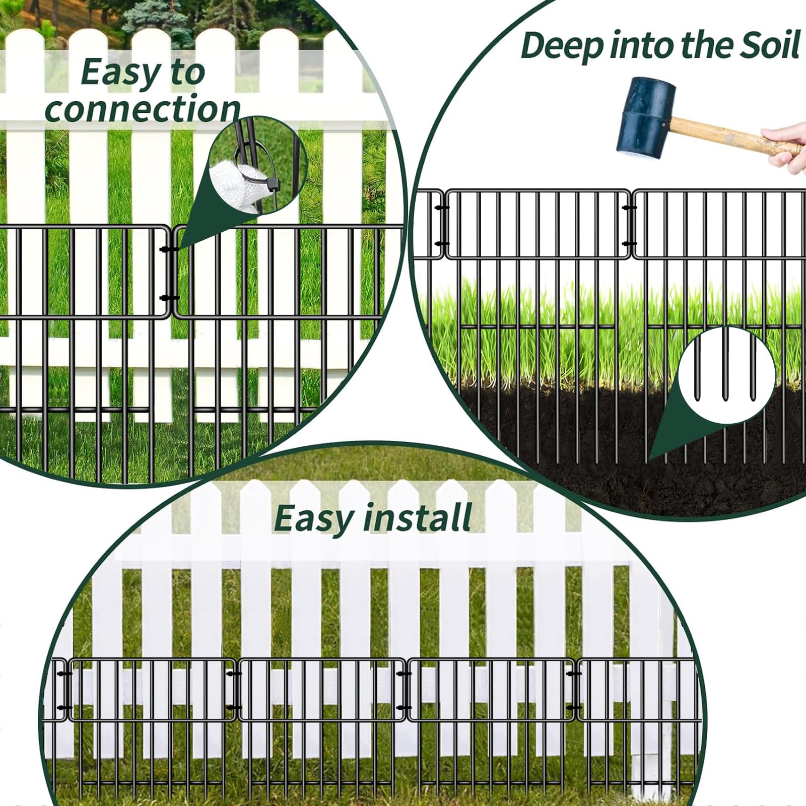 ULIOK easy installation using included ties and pliers