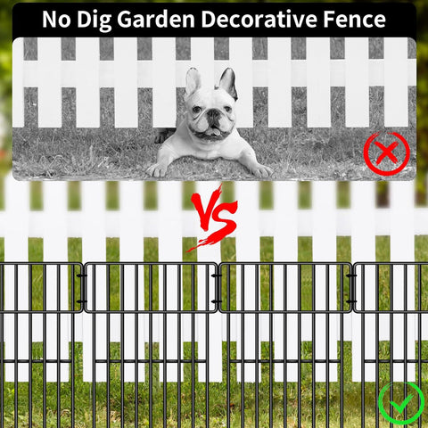 ULIOK no-dig fence along garden edge to deter small animals