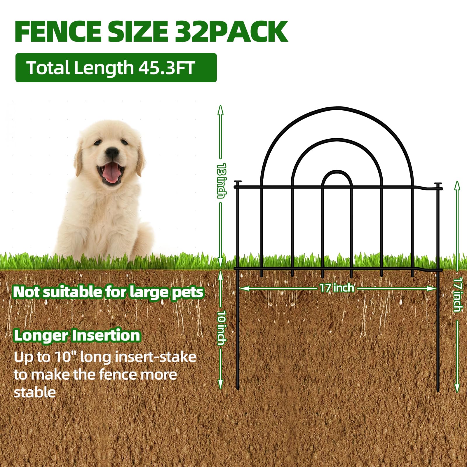 ULIOK no-dig fence installation with stakes, quick setup