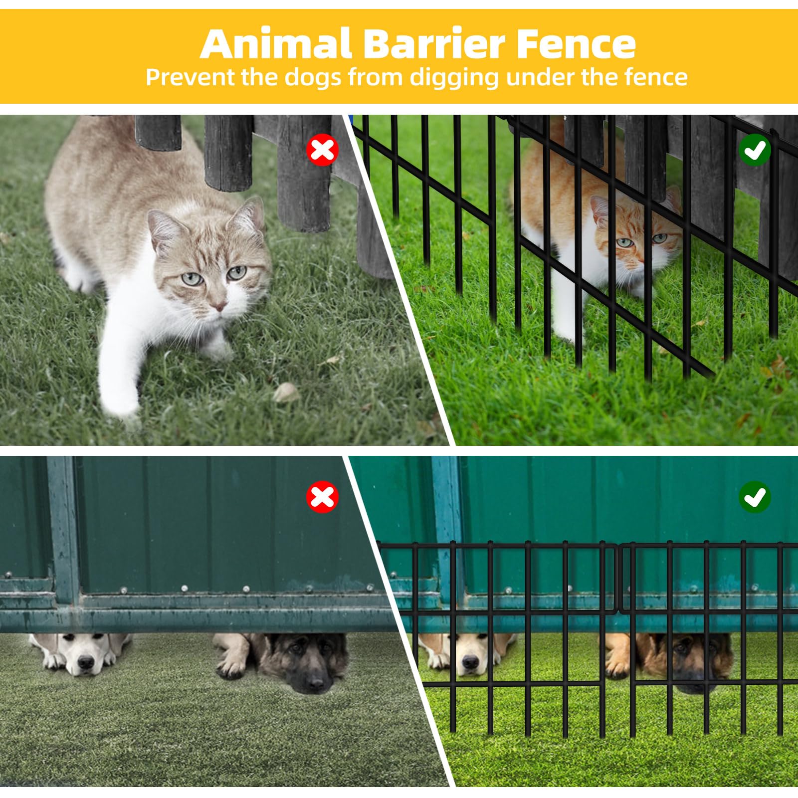 ULIOK no-dig fence with snap interlock enables quick setup.