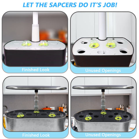 Easy to install—press into unused grow deck openings in minutes.