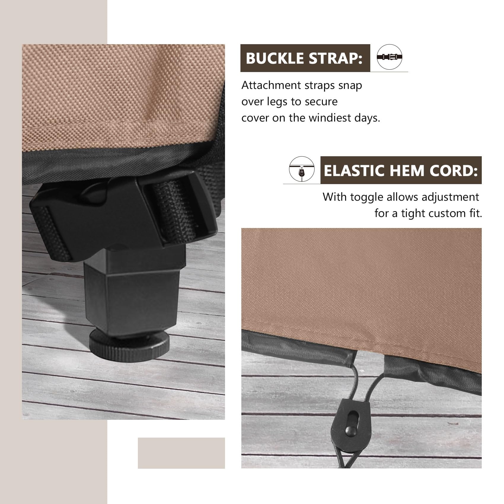 ULTCOVER canvas texture close-up highlights rugged waterproof 600D backing.