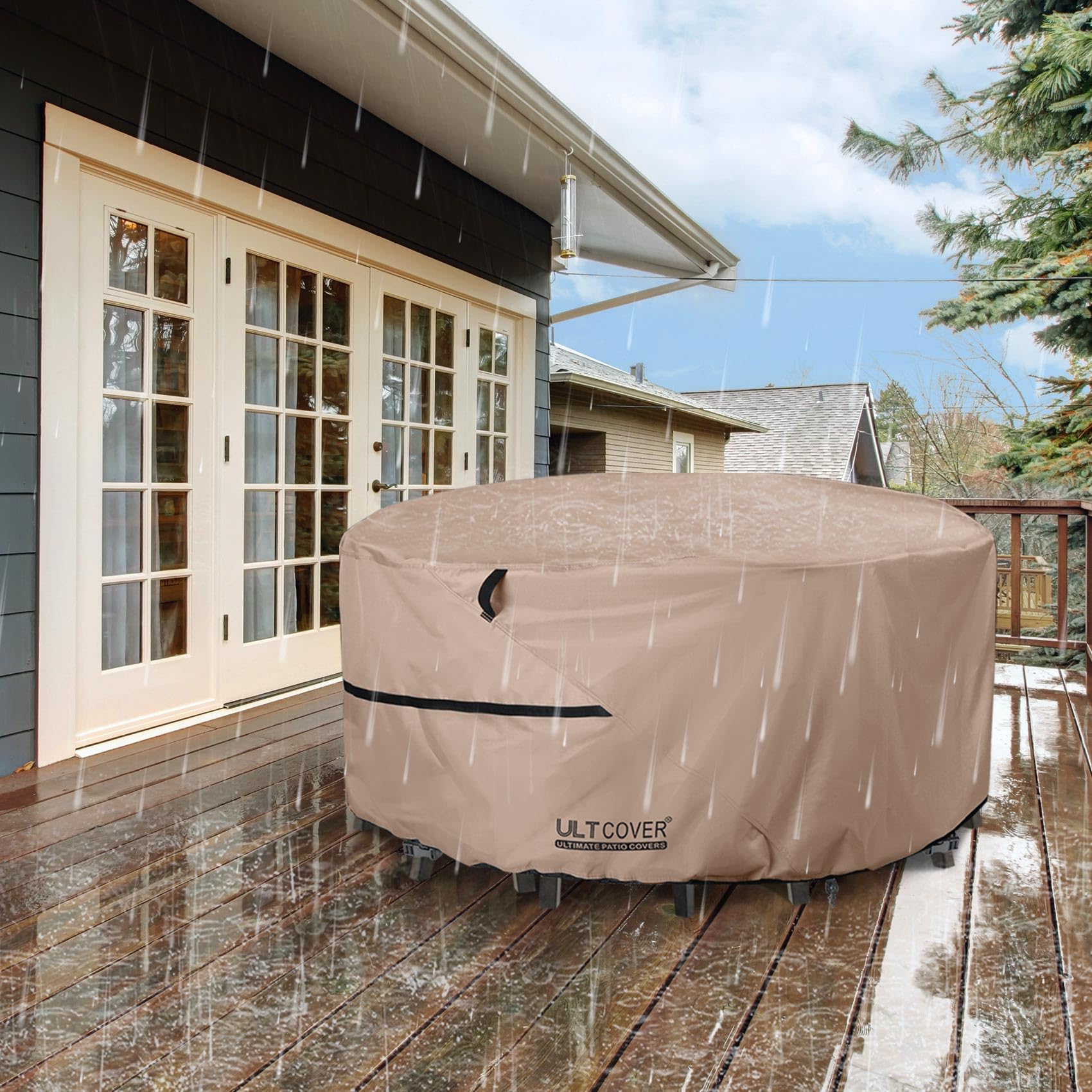 ULTCOVER 600D polyester fabric close-up showing durable texture