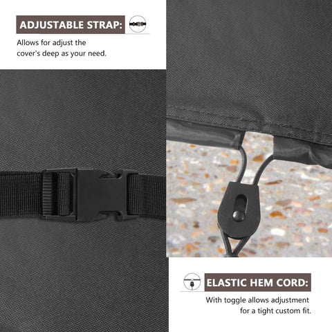 ULTCOVER heavy-duty 600D polyester fabric provides durable weather protection.