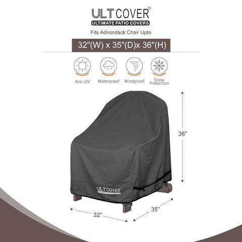 Durable 600D polyester with waterproof backing shields furniture during storms.