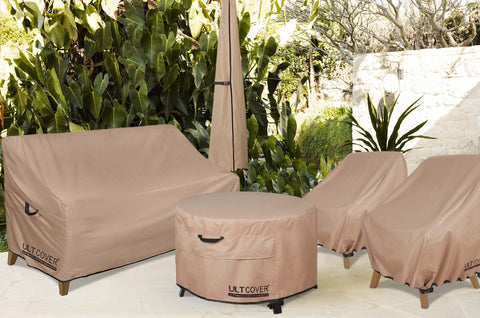 ULTCOVER 600D polyester fabric with waterproof backing for all-weather protection.