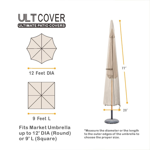 ULTCOVER 600D waterproof material shields umbrella from weather