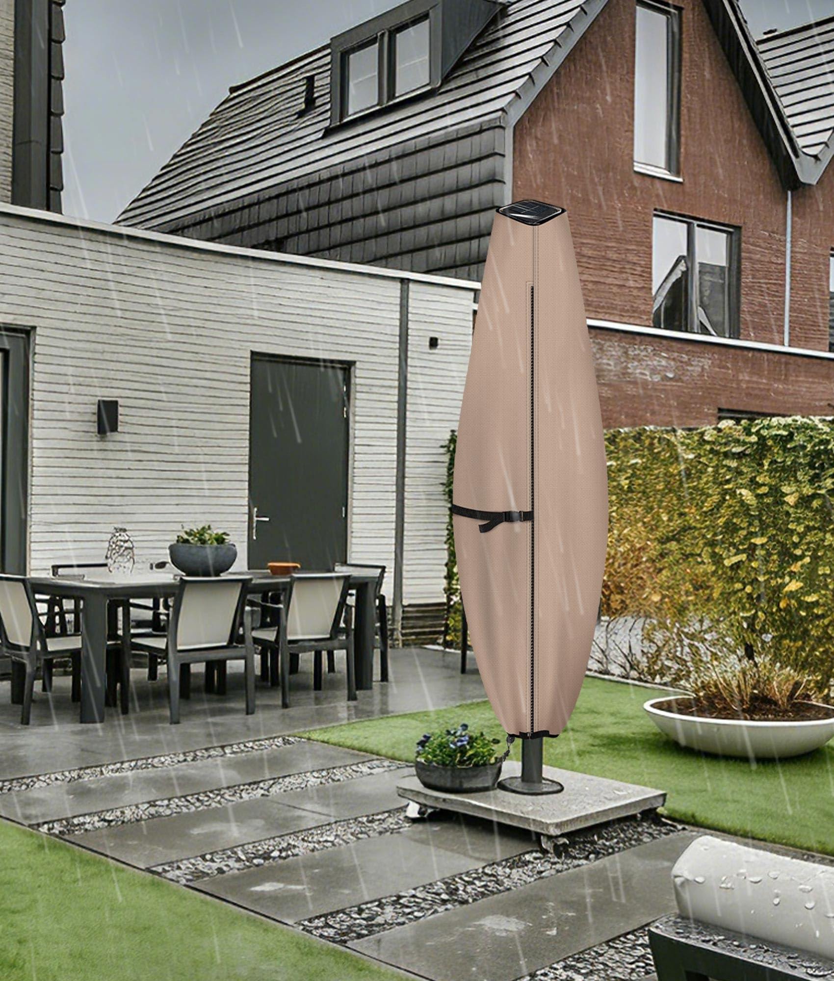 ULTCOVER all-weather protection keeps outdoor setups tidy and ready for use.