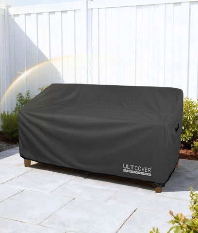 ULTCOVER black outdoor sofa cover adds a sleek, unobtrusive look