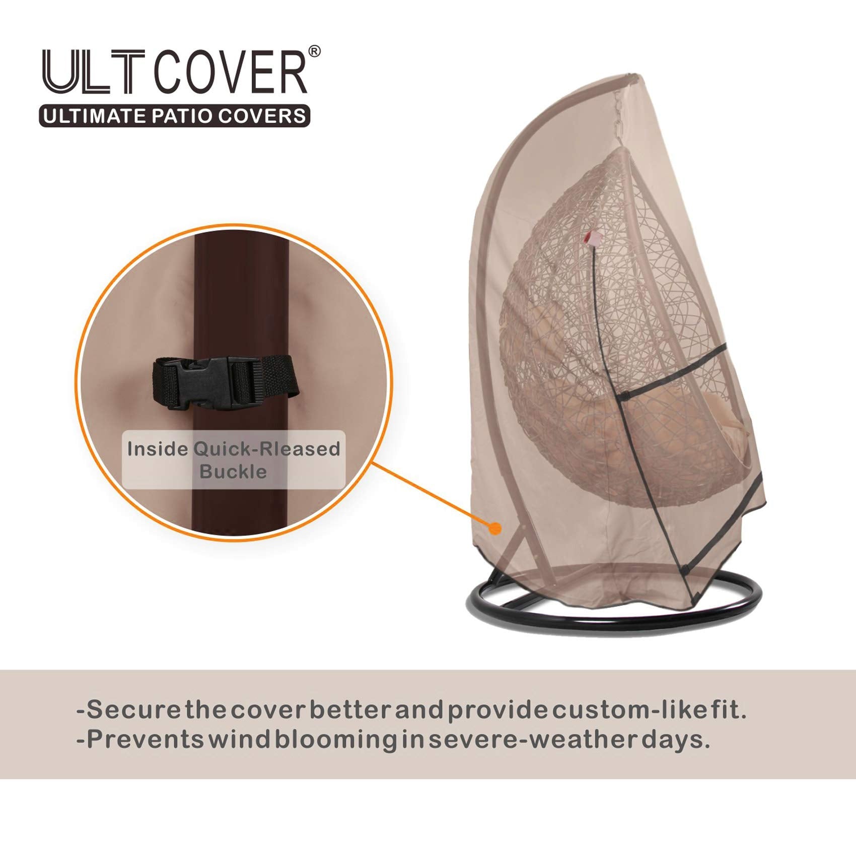 ULTCOVER full-coverage design shields from sun and elements.