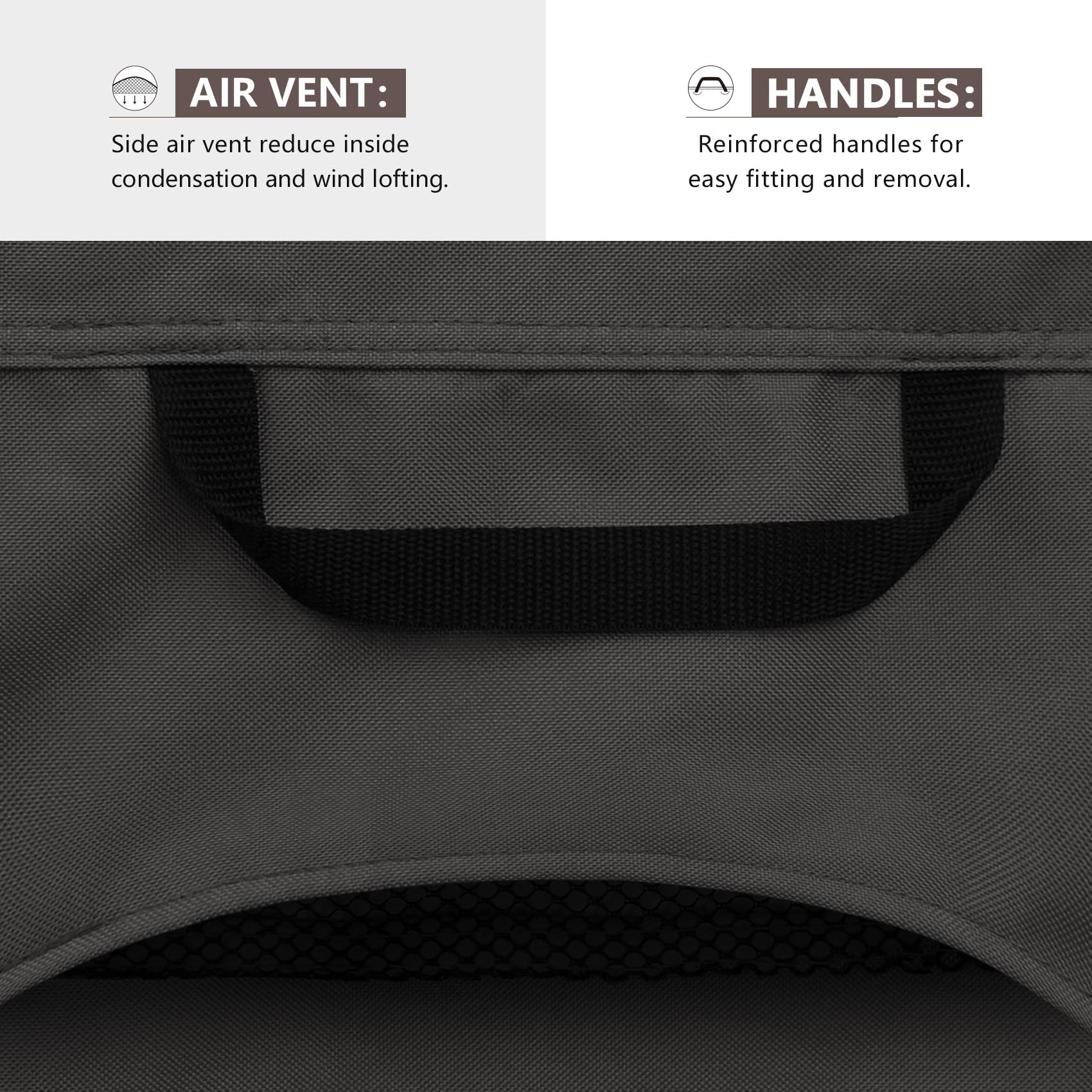 ULTCOVER plastic clips and elastic draw cords secure the cover during storms