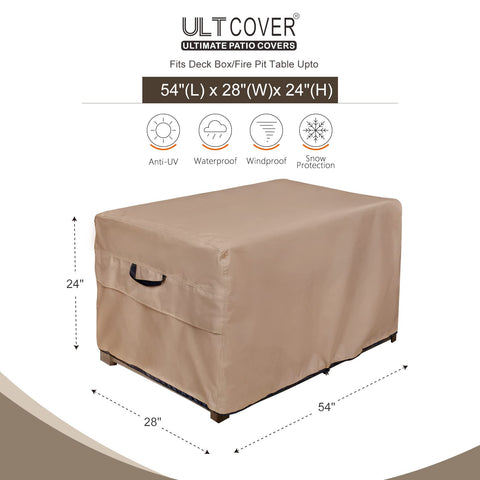 ULTCOVER deck box cover with vented sides for airflow and moisture control