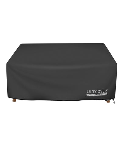 ULTCOVER deep-seat sofa bench cover on 90W x 40D x 35H furniture protects from rain.