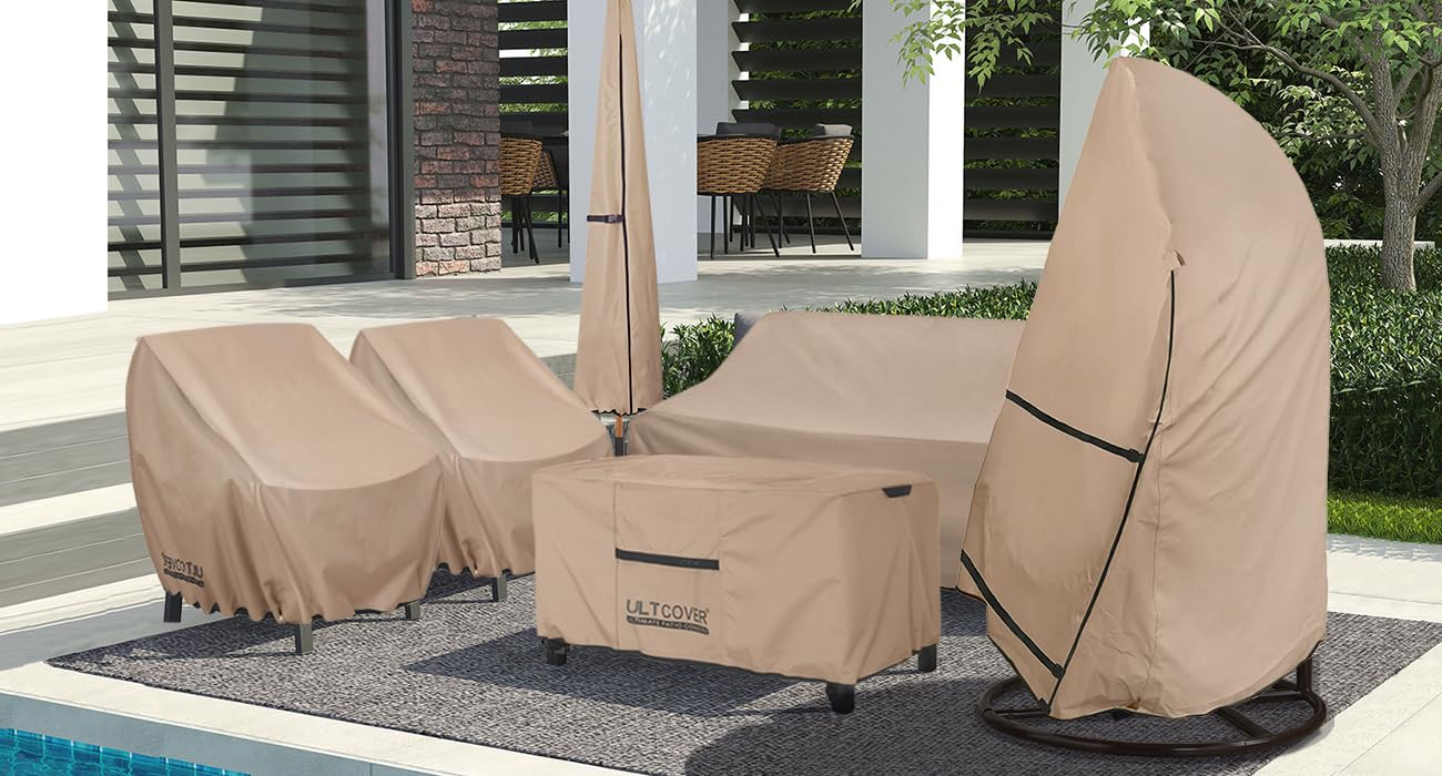 ULTCOVER durable coating with waterproof backing, ideal for year-round patio use.